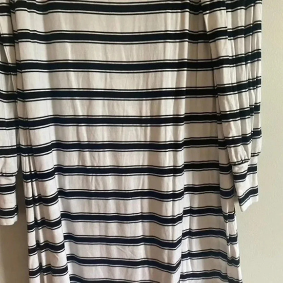 Loft Black and White Striped Square Neck Dress - Picture 8 of 13